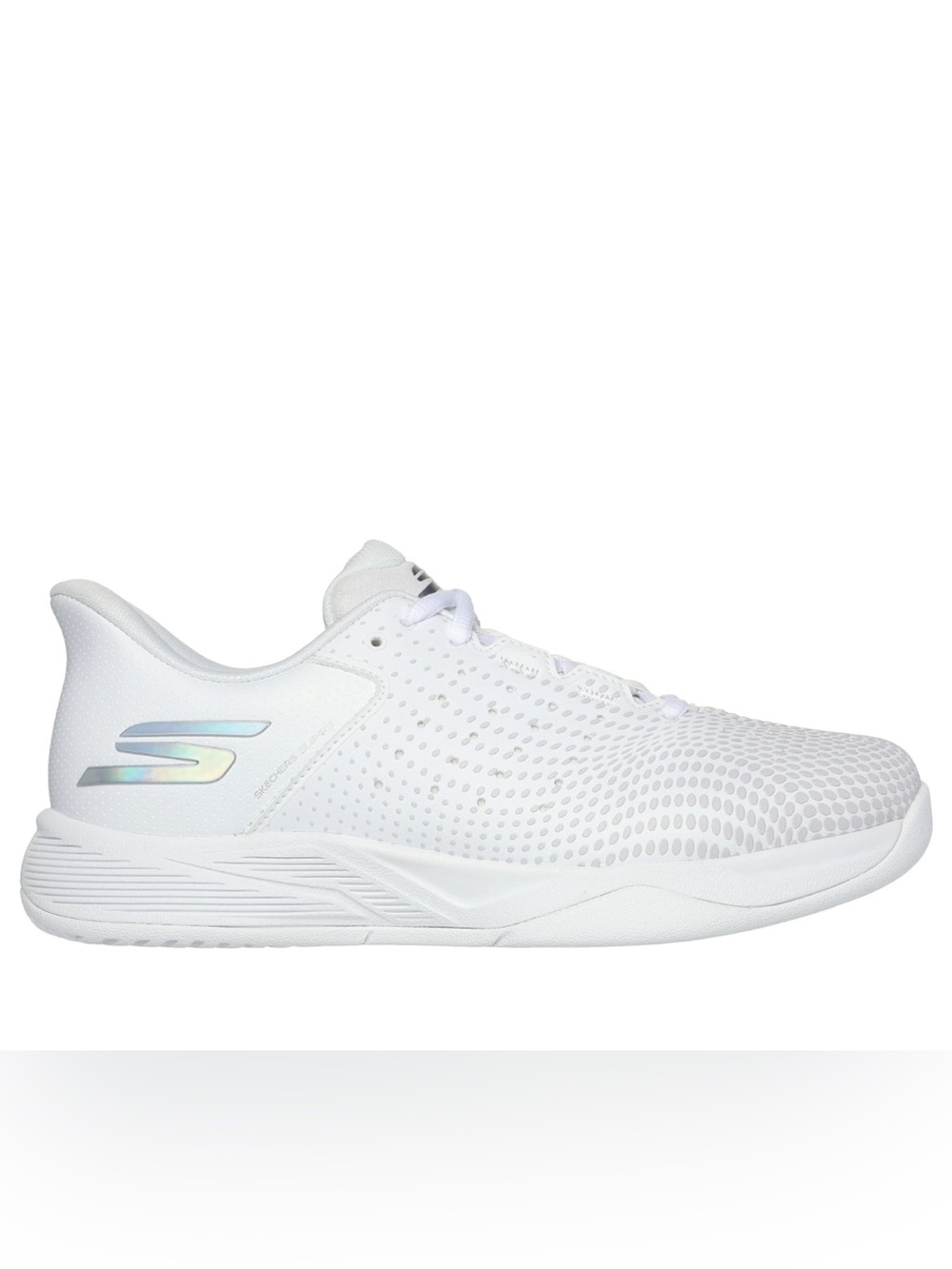 Sketchers White Viper Court Reload Pickleball Shoes Sneakers Hands Free Slip-In